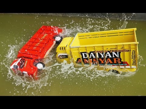 Kompilasi Miniatur Truk Oleng Tercebur Masuk Kolam, Truk Oleng Si Aa Zafran, Wahyu Abadi