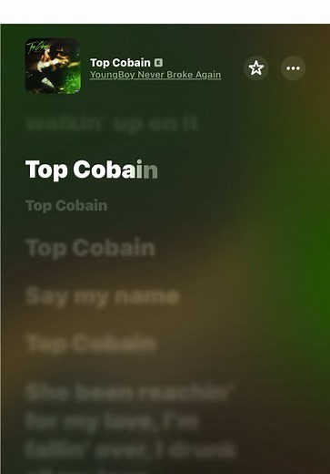 Top Cobain - YB #youngboy #ybbetter💚 #lyrics #nbayoungboy #hiphop | yb song lyrics