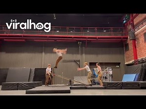 Stomach Stunt On Seesaw By Circus Acrobats || ViralHog