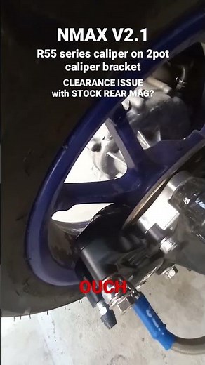 RCB r55 series caliper clearance issue on NMAX rear?
