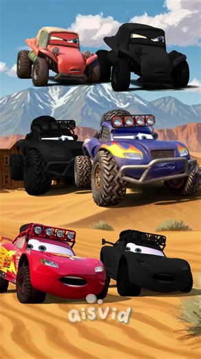 Guess the Pixar Cars McQueen, Sandy Dunes or Blu Grit 2? #lightningmcqueen #cartoon #viral #funny