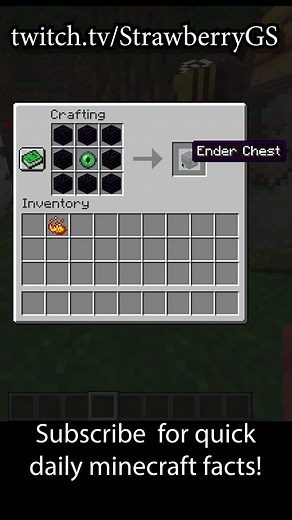Minecraft Ender Chest Crafting Recipe