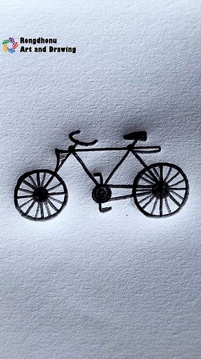 4.8M views · 40K reactions | Simple Bicycle Drawing From 5 Dots | Easy Drawing Method | Rongdhonu Art and Drawing | Facebook