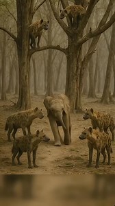 176K views · 704 reactions | Nature’s Battle: Hyena Locks Onto Baby Elephant’s Trunk | Viral states | Facebook