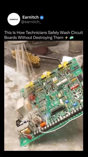 EARNITCH | You can actually wash a circuit board with water, and it won’t ruin anything if it’s done correctly aside from some corrosion. Modern PCBs... | Instagram
