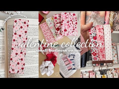 Creating Valentine Collection ♥️ sewing book sleeves, wristlets, making bookmarks, & 2026 goals