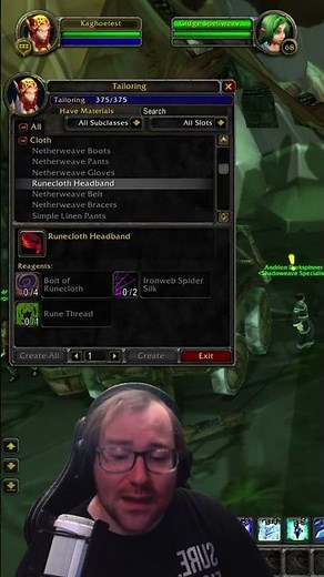 Tailoring from 300-325 at TBC Launch