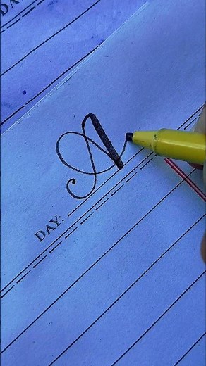How to write Capital A with the help of cut marker