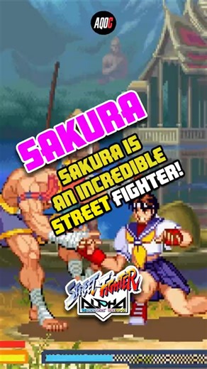 Sakura is an Incredible Street Fighter #streetfighteralpha #sakura #gaming #retrogaming #capcom