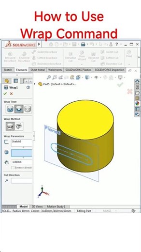 How to Use Wrap Command in Solidworks | Solidworks Tips