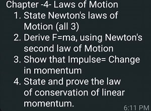 Chapter -4- Laws of MotionState Newton's laws of Motion (all ... | Filo