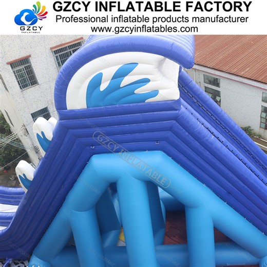 Commercial PVC Inflatable Water Slide for Adults & Kids Outdoor Double Slide with Pool High Capacity