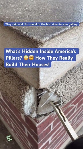 What’s Hidden Inside America’s Pillars? 😳🤯 How They Really Build Their Houses!