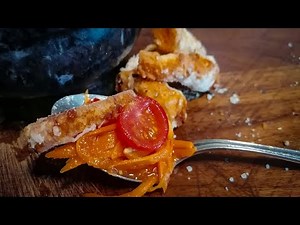 Crispy deep fried octopus with fresh Som Tam [Soulfood]