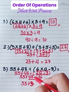 62K views · 475 reactions | Order Of Operations #math #mathematics #mathwithprincess #mathreview #mathviral #mathlessons #mathtricks #OrderOfOperations | Math with Princess | Facebook
