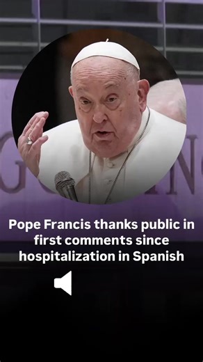 8.9K views · 96 reactions | On Thursday evening, Francis made his first public comments since being hospitalized, thanking the public for their prayers. Read translation: https://bit.ly/41KoLGy | ABC 7 Chicago | Facebook