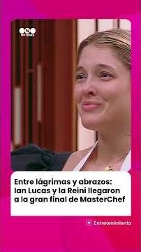 Amid tears and hugs: Ian Lucas and Reini reached the grand final of Masterchef Celebrity