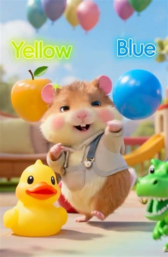 Rainbow Colors with Cheeks the Hamster 🐹 #cocomelon #cartoon #learning