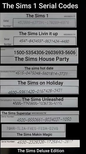 The sims 1 serial codes