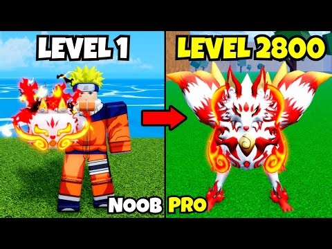 Naruto with Empyrean Kitsune Noob to Max in Blox Fruits!