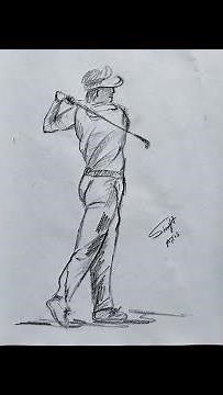 How to draw a Golfer || Golf || Easy, quick sketch || Drawing of a Golfer || Sports || Shreya Arts |