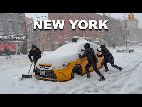 New York City BIGGEST Snowstorm in 2026 NYC BLIZZARD Heavy Snowfall in Manhattan Snow Walk 2026