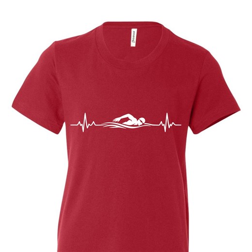 Swimming Heartbeat Shirt Swimmer Graphic Tee Swim Coach Gift Swim Team Apparel Freestyle Swimming Tshirt Triathlete Top Swim Lover Gift - Etsy