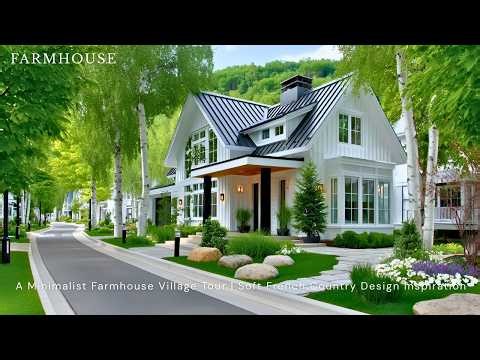 Minimalist Farmhouse Village Tour | French Country Architecture with Timeless Simplicity