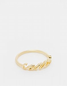 ASOS DESIGN 14k gold plated ring with Taurus zodiac with gift bag | ASOS