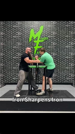 Just as iron sharpens iron, one man sharpens another. #workout #brutal #training #strength #armwrestli̇ng #trainhard #strengthtraining | Jeremy Parker