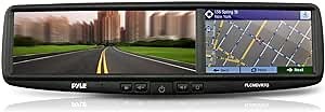 Pyle Car Vehicle Rearview Backup Camera & Mirror Monitor System with Built-in GPS Navigation, Bluetooth, HD DVR Adjustable Swivel, and Night Vision Cam. (PLCMDVR7G)