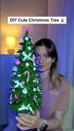 DIY Cute Christmas Tree 🎄 Easy Pipe Cleaner Craft #diy #craft #trending #christmas