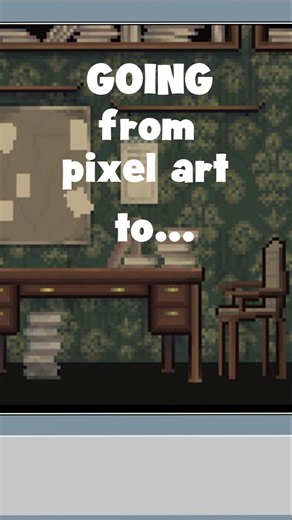 Transforming 2D pixel art into a 3D environment #pixelart #gamedev #pixeldesign