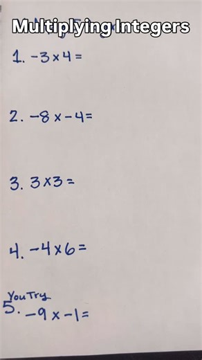 Evelyn Taylor on Instagram: "How to multiply integers #multiplyingintegers #integers #impactmath19"