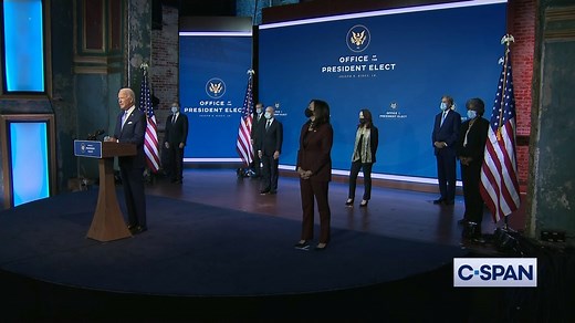 45K views · 390 reactions | President-elect Joe Biden: "Today, I'm pleased to announce nominations and staff for critical foreign policy and national security positions in my Administration...it's a team that reflects the fact that America is back, ready to lead the world, not retreat from it.” Watch complete video here: https://www.c-span.org/video/?478351-1/president-elect-biden-announces-foreign-policy-national-security-posts | C-SPAN | Facebook