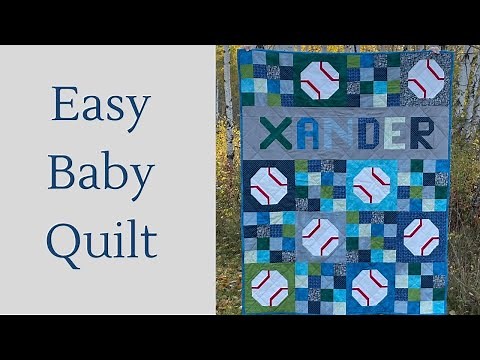 Beginner Friendly Baby Quilt! ⚾️Cute Baseball Quilt ⚾️