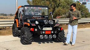 Kashmir singh from USA online order this beautiful Jeep to gift his brother in India, Ambala, Haryana... we make modified open jeeps on order base only and deliver all India,,,,40 days time to complete after advance,,no loan no emi no finance,,, 50000 advance to book ur jeep,,,Rc noc clear to all state,,, our jeep 4.80 minimum price…Rajesh Jain motor ⁨9035785000 | Rajesh jain motors