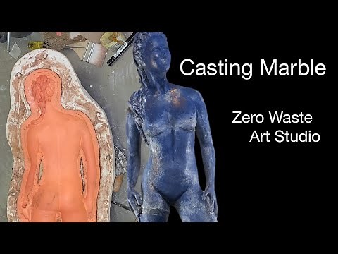 Casting Marble Sculptures with Pigment // Zero Waste Art Studio // Start to Finish // Modern Athena