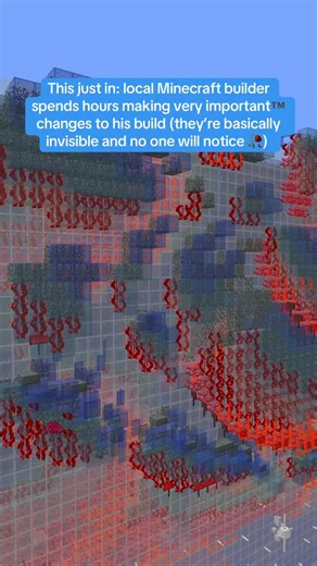 Bismuthief on Instagram: "They may not be easy to see, but I love the little changes I make to parts of this minecraft build. They use really fun little techniques to get certain shapes and colors in game that I couldn’t get otherwise, and I have a lot of fun with that. #minecraft #minecraftbuilds #fyp #gradient #minecraftbuildhacks"