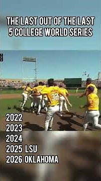 The Last Out of the Last 5 College World Series 🤯⚾ | CWS Championship Moments#CWS #CollegeBaseball