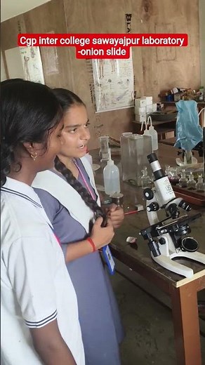 onion cell -slide with microscope in cgp