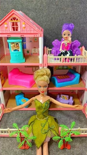 Satisfying Unboxing Cute Pink Barbie Princess Villa Playset | Furniture Toys Collection Review ASMR