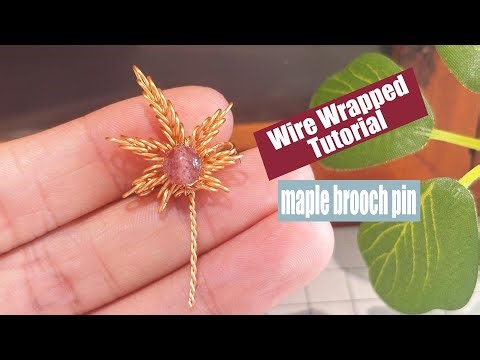 Easy Wire Wrapped Maple Leaf Brooch Pin | Beginner-Friendly Tutorial