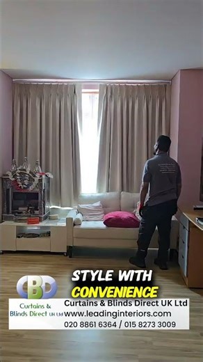 Motorized Wave Header Curtains in Leeds | Effortless Elegance by Curtains & Blinds Direct