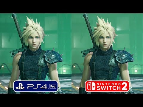 Final Fantasy 7 Remake - SWITCH 2 vs PS4 PRO Graphics & Frame Rate Comparison
