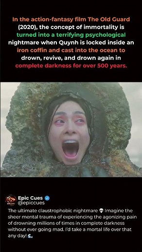 The Most Terrifying Fate In Cinematic History! 😱🌊 #theoldguard #movies #shorts
