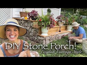 Building Our Dream English Cottage Porch | DIY Stone Veneer (Part 1)
