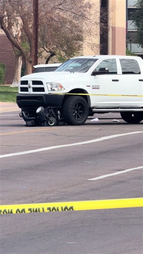 Pedestrian on a wheel chair was hit by stuck and completely stuck underneath, was rushed to hospital #phoenix #caraccident #followme #share #fyp