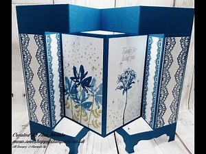 Fancy version of a screen card using Stampin Up products