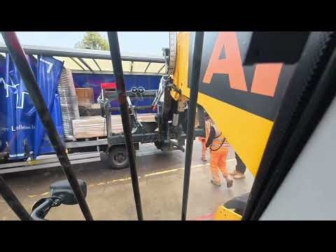 Daily life as Telehandler (Forklift) operator Offloading delivery's emptying some tabs in the skip!